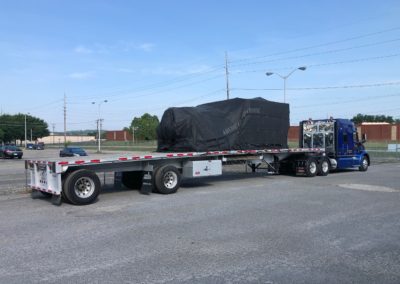 American Lighthouse Transportation Hauls a 32,000 Pound Injection Mold Machine from Morristown, Tennessee to Wabash, Indiana. See Pics…