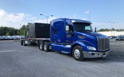 American Lighthouse Transportation Hauls a 32,000 Pound Injection Mold Machine from Morristown, TN to Wabash, IN. See Pics…
