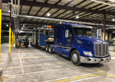 American Lighthouse Transportation Hauls Oversized (Wide) Double Drop Load Blower Molder Machine from Madisonville, Kentucky to Mt. Vernon, Kentucky. See Pics…
