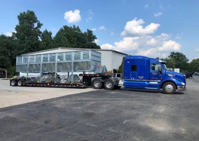 American Lighthouse Transportation Hauls Oversize and Overweight Industrial Dust Collector from High Point, North Carolina to Goshen, Indiana. See Pics…