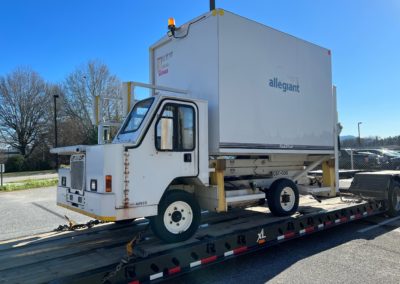 American Lighthouse Transportation Hauls An Allegiant Catering Truck From Fletcher, North Carolina to Indianapolis, Indiana.  See Pics…